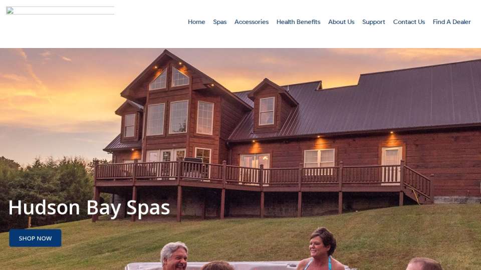 Screenshot of hudsonbayspas.com interface