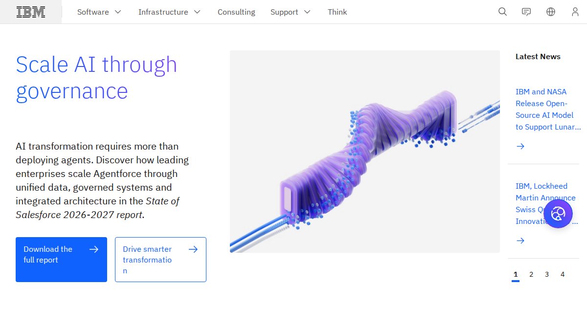 Screenshot of ibm.com interface