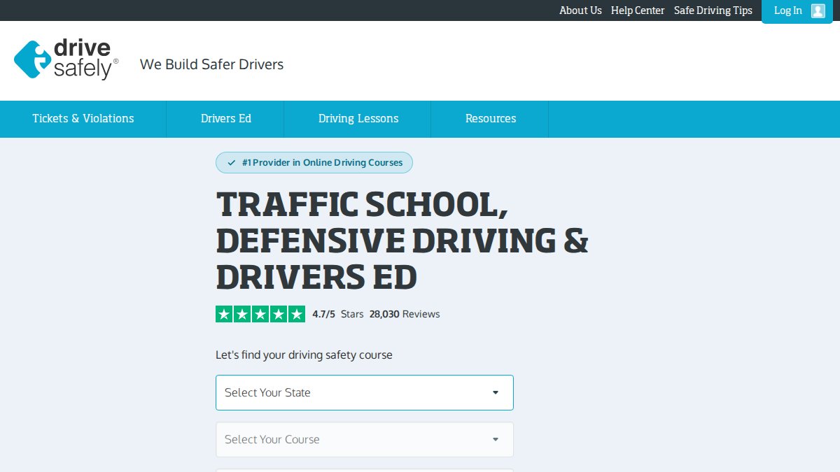 Screenshot of idrivesafely.com interface