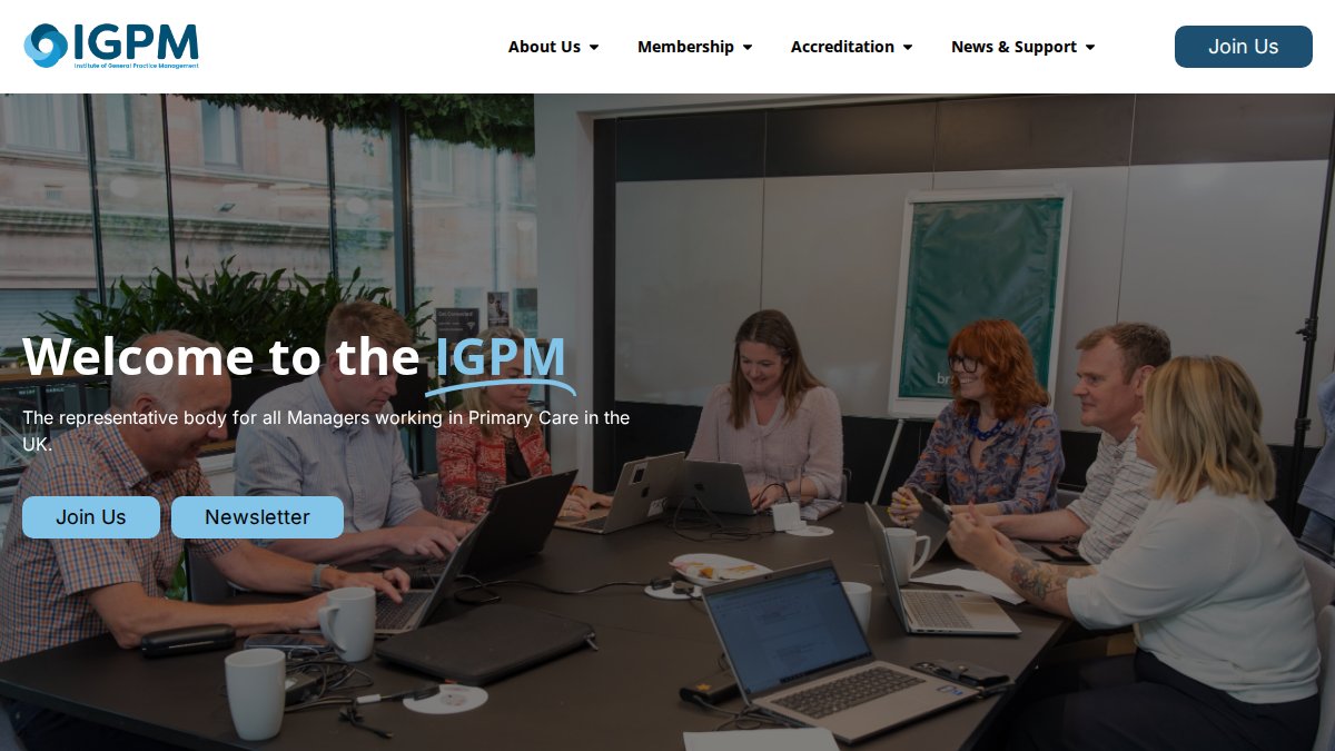 Screenshot of igpm.org.uk interface
