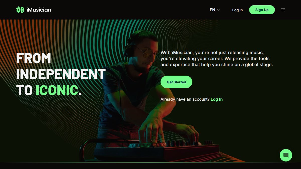 Screenshot of imusician.pro interface