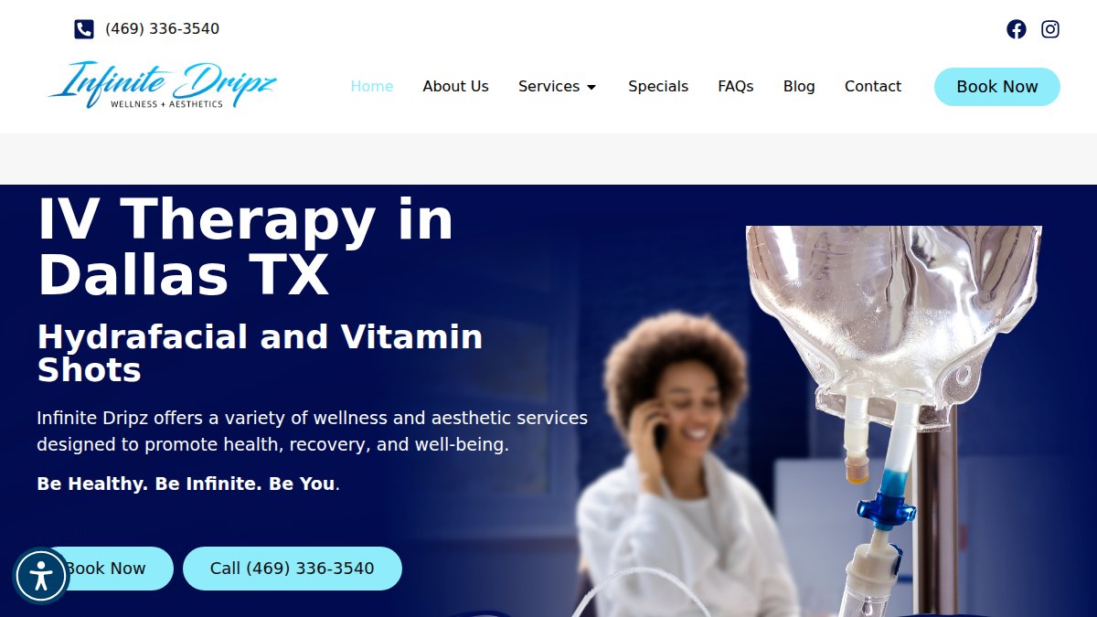 Screenshot of infinitedripz.com interface