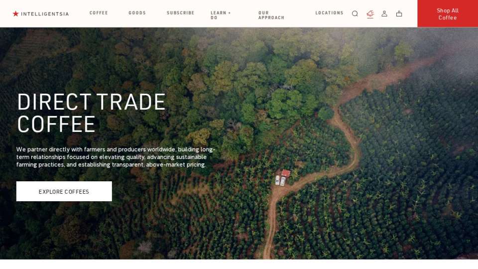 Screenshot of intelligentsia.com interface