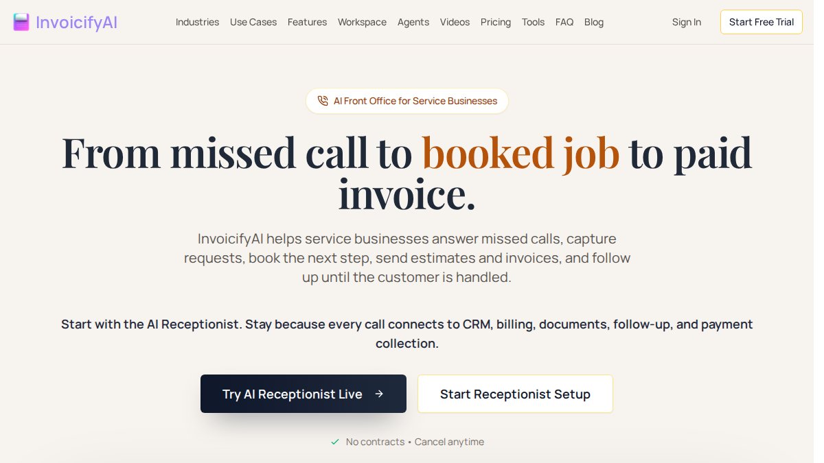 Screenshot of invoicifyai.com interface