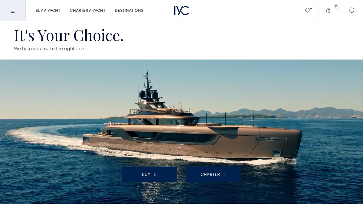 Screenshot of iyc.com interface