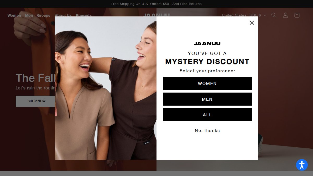 Screenshot of jaanuu.com interface