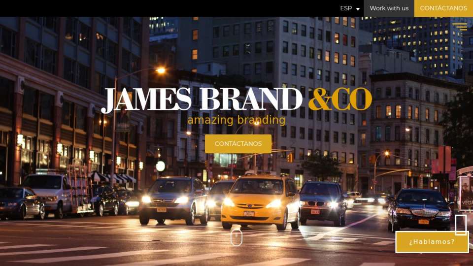 Screenshot of jamesbrand.co interface