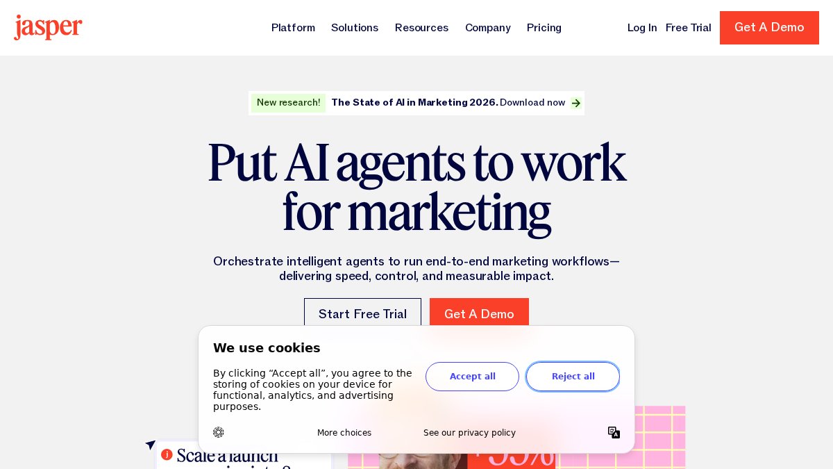 Screenshot of jasper.ai interface