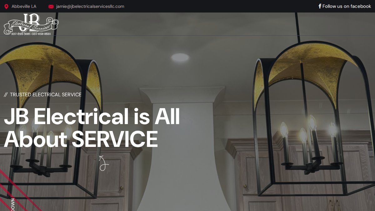 Screenshot of jbelectricalservicesllc.com interface