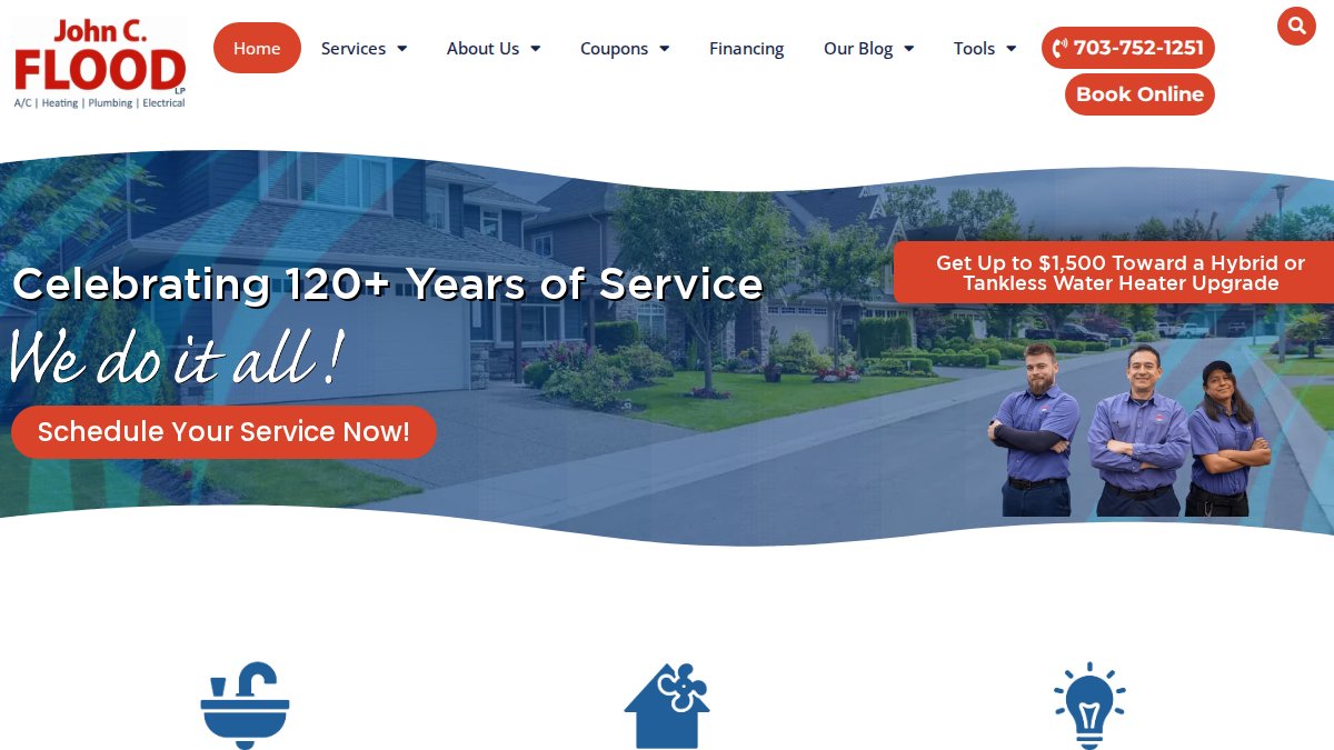 Screenshot of johncflood.com interface