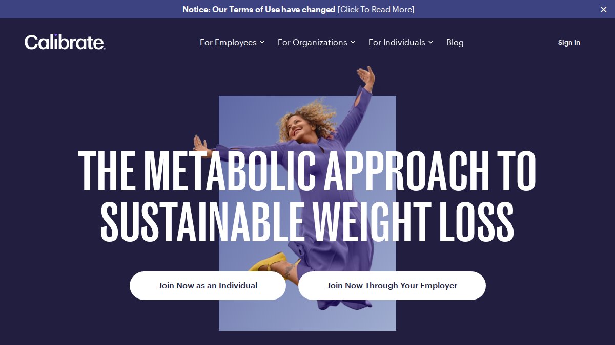 Screenshot of joincalibrate.com interface