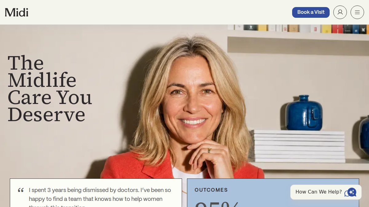 Best Online Programs for Perimenopause Weight Gain (2026) 3 Screenshot of joinmidi.com interface