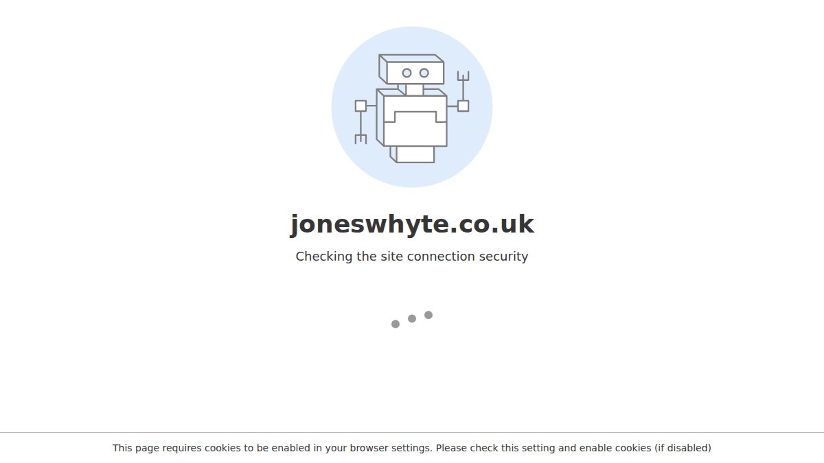 Screenshot of joneswhyte.co.uk interface
