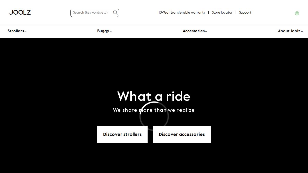 Screenshot of joolz.com interface