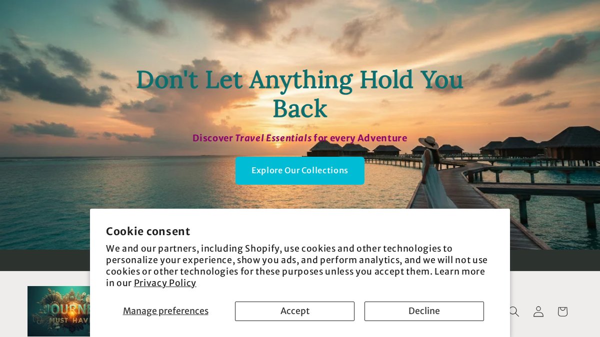 Screenshot of journeymusthaves.com interface
