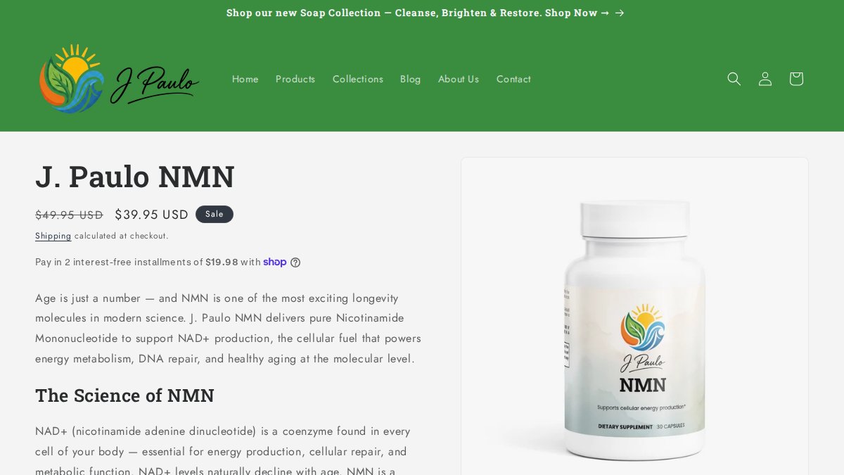 Screenshot of Jpaulo Nmn page on jpauloinc.com