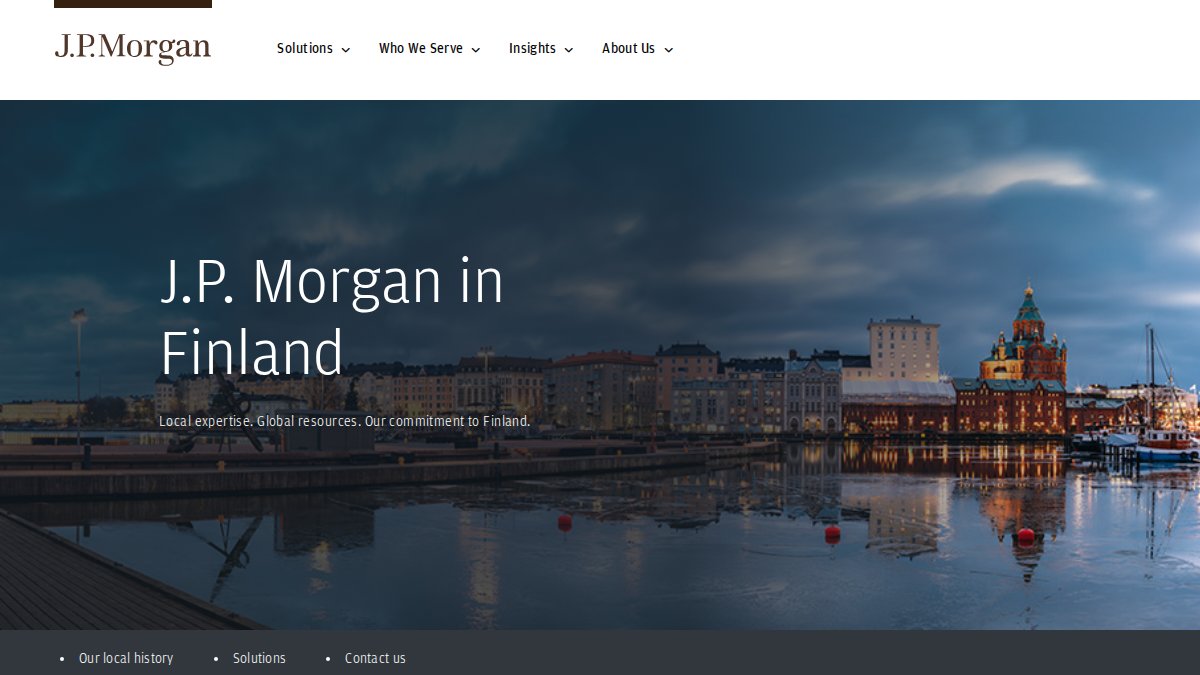 Screenshot of jpmorgan.com interface