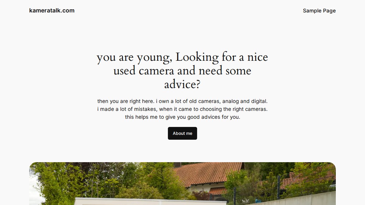 Screenshot of kameratalk.com interface