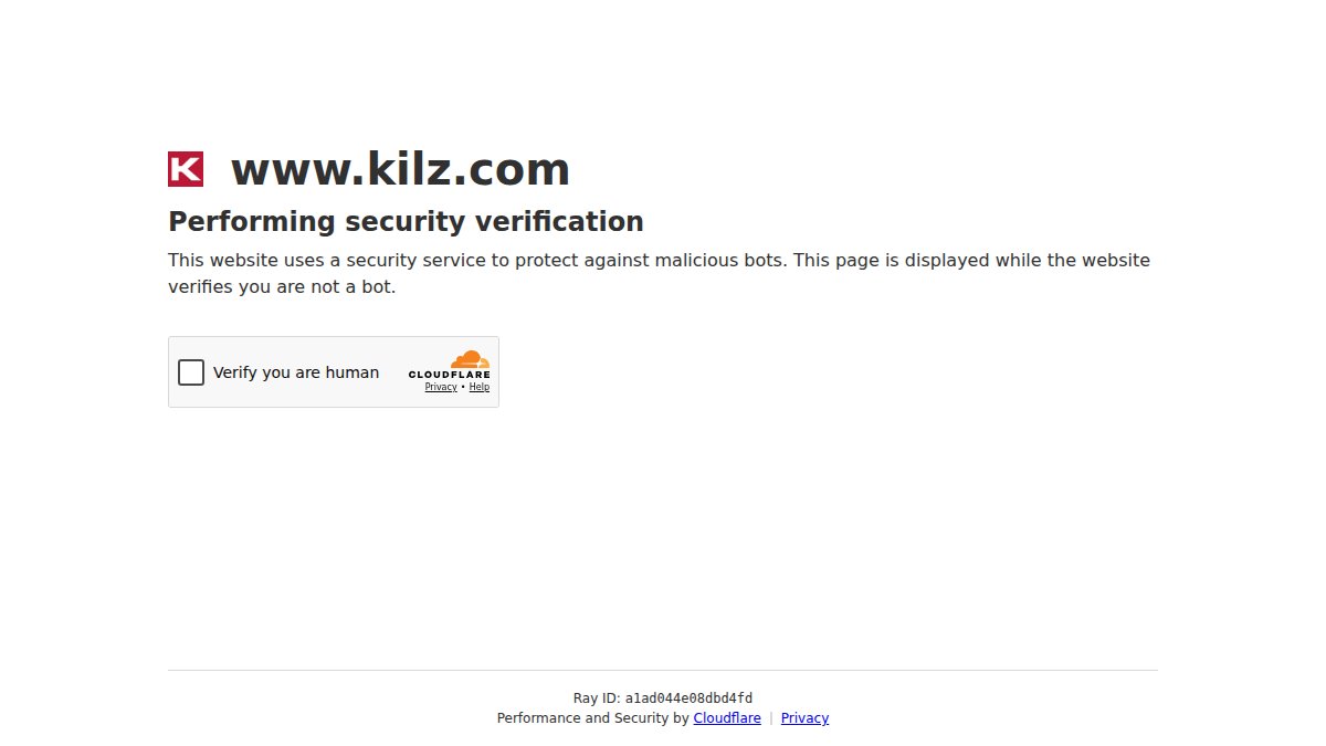Screenshot of kilz.com interface