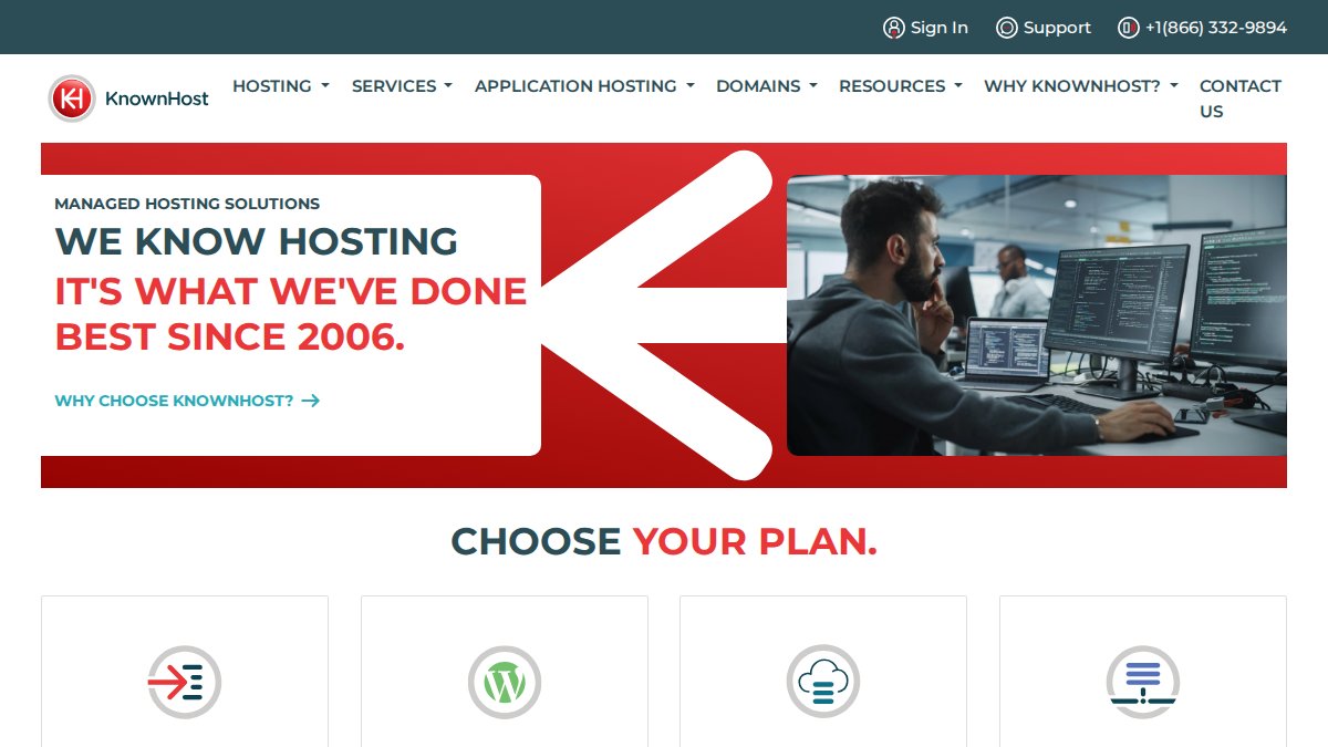 Screenshot of knownhost.com interface