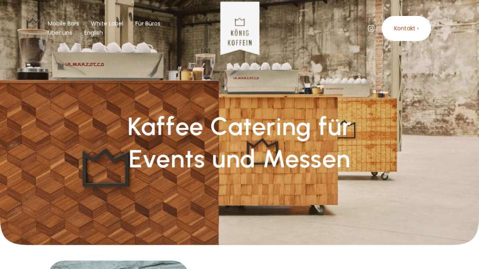 Screenshot of koenig-koffein.de interface