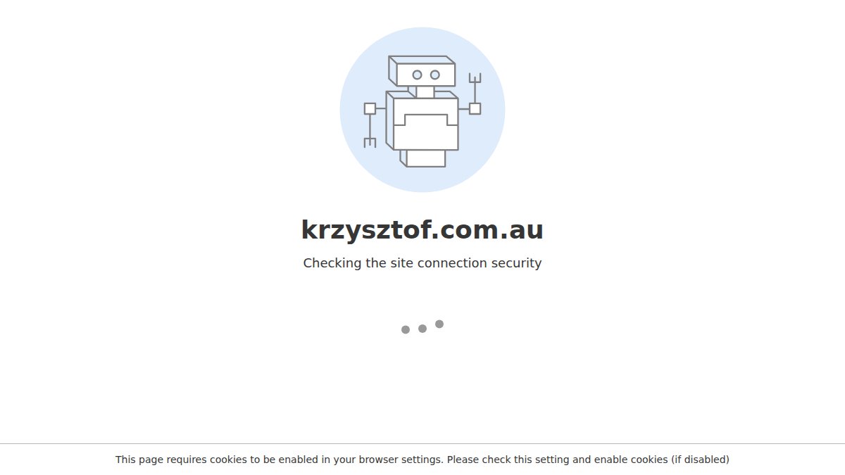 Skærmbillede af krzysztof.com.au interface