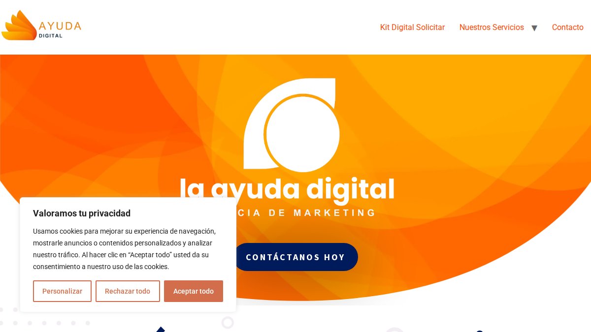 Screenshot of laayudadigital.com interface