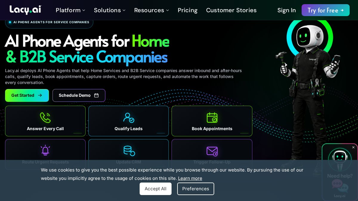 Screenshot of lacy.ai interface