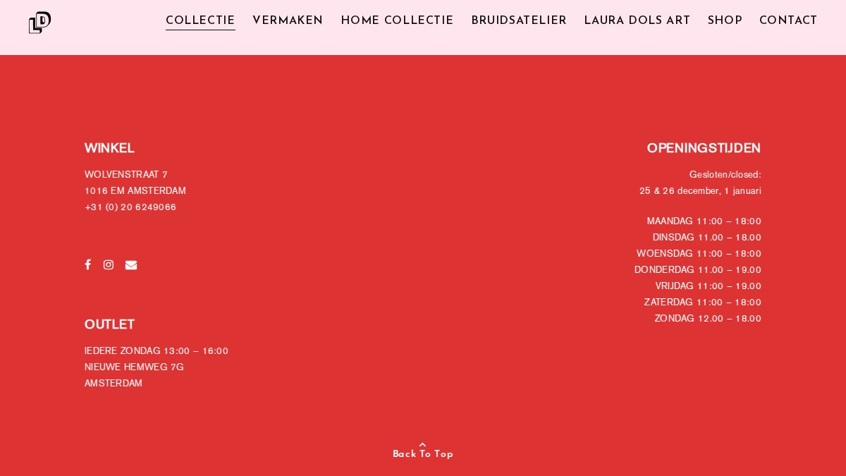 Screenshot of lauradols.nl interface