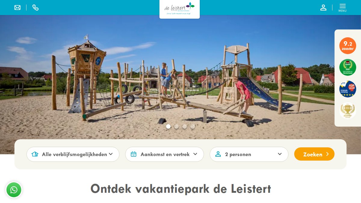 Screenshot of leistert.nl interface