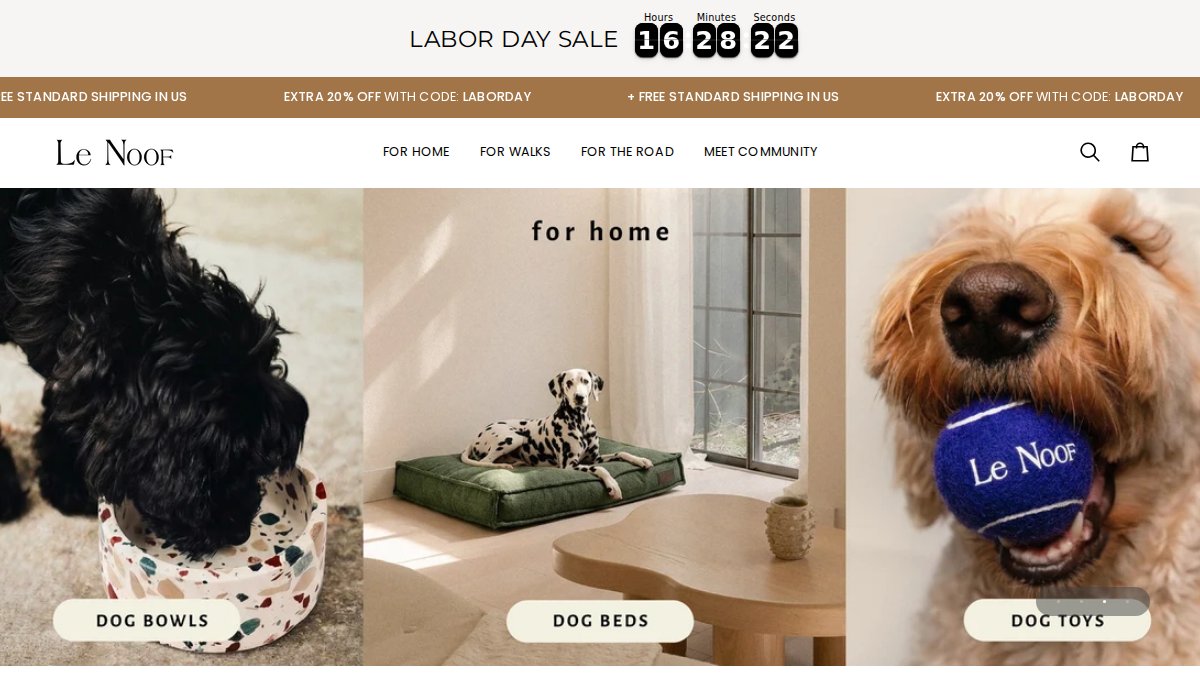 Screenshot of lenoof.com interface
