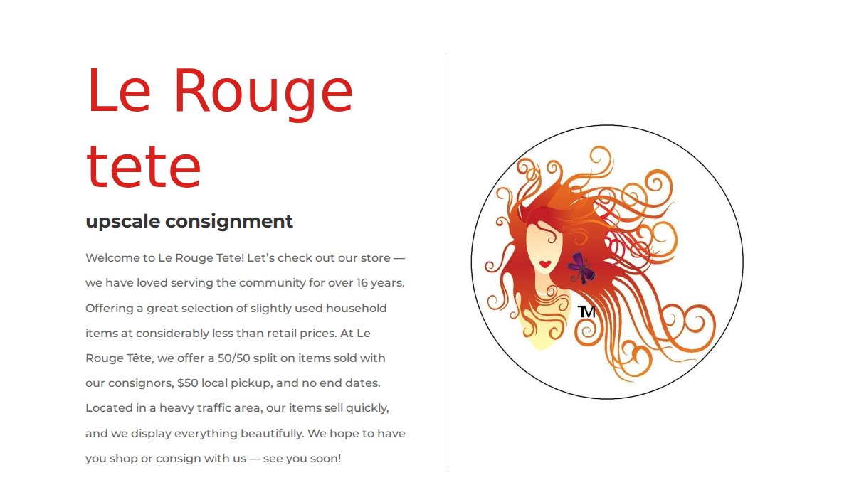 Screenshot of lerougetete.com interface