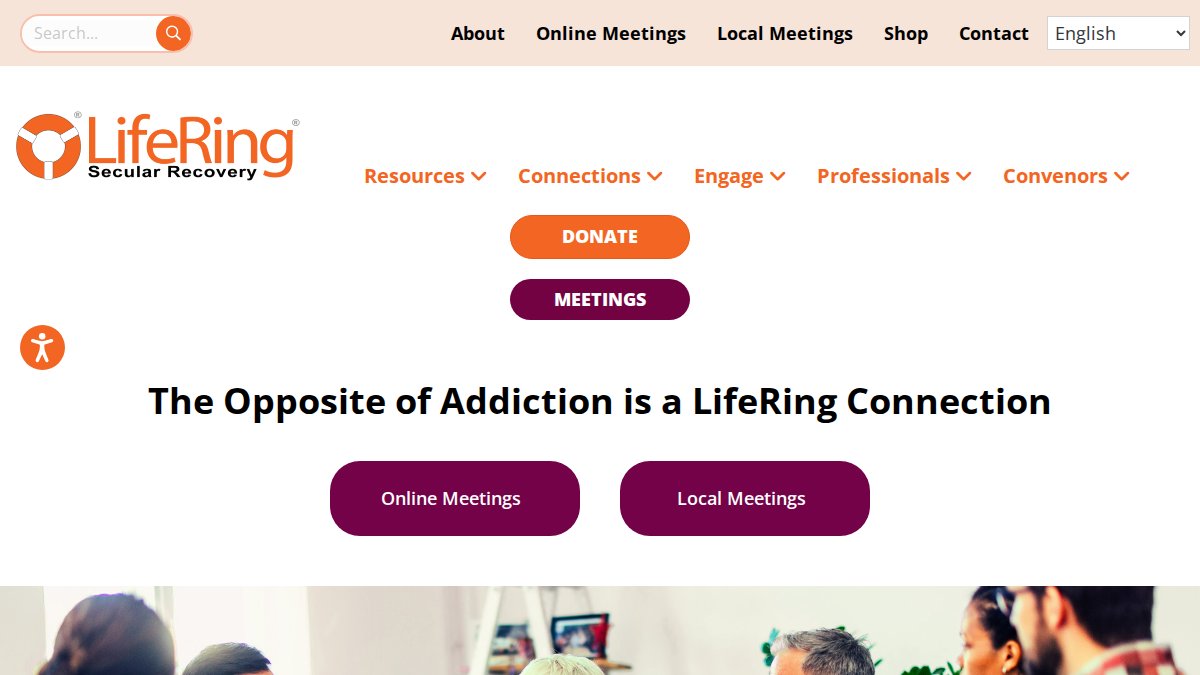 Screenshot of lifering.org interface