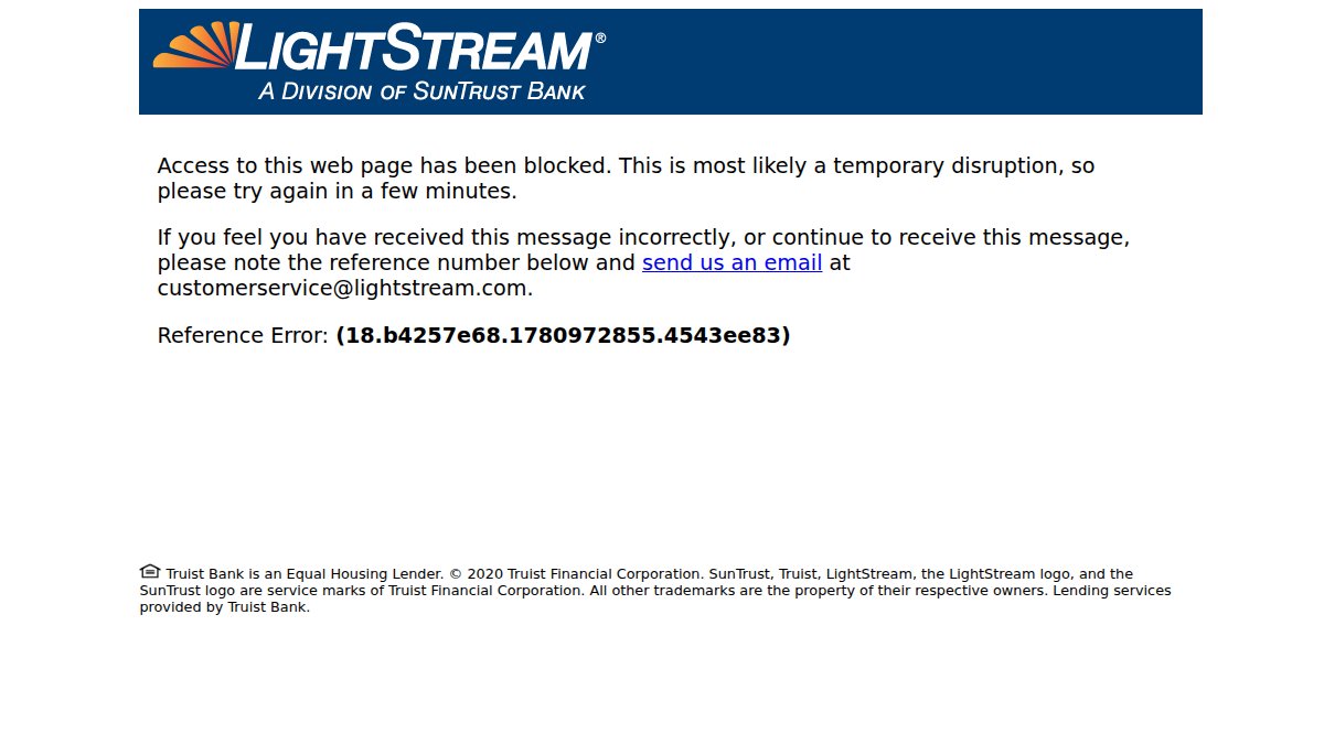 Screenshot of lightstream.com interface