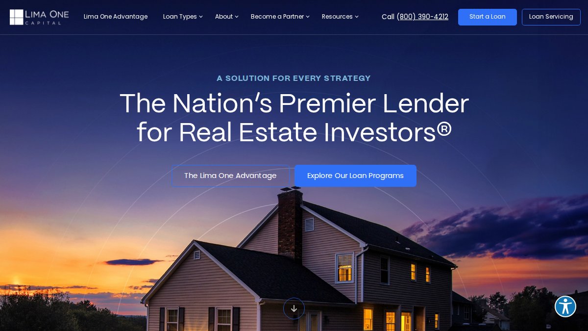 Screenshot of limaonecapital.com interface