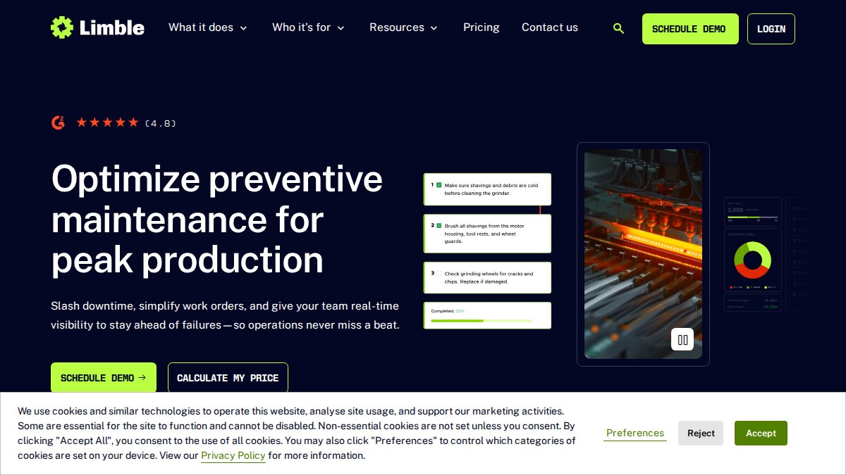 Screenshot of limble.com interface