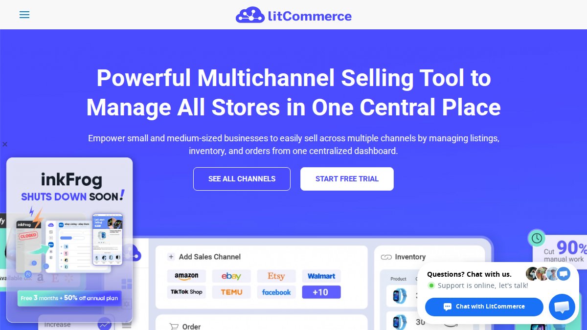 Screenshot of litcommerce.com interface