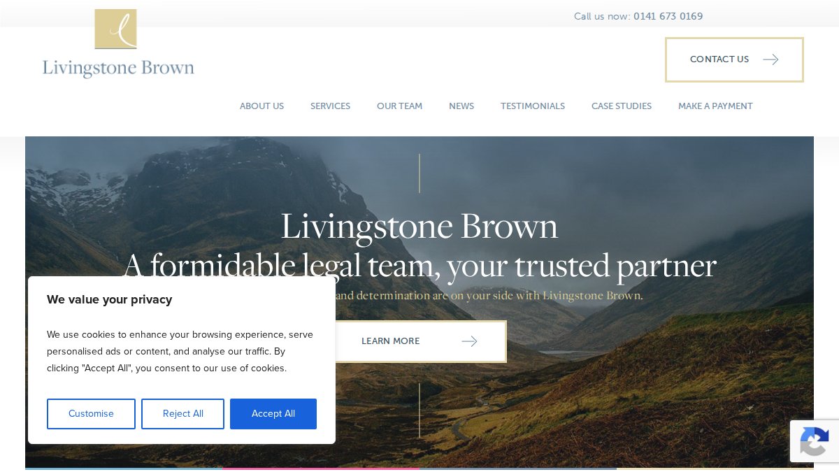 Screenshot of livbrown.co.uk interface