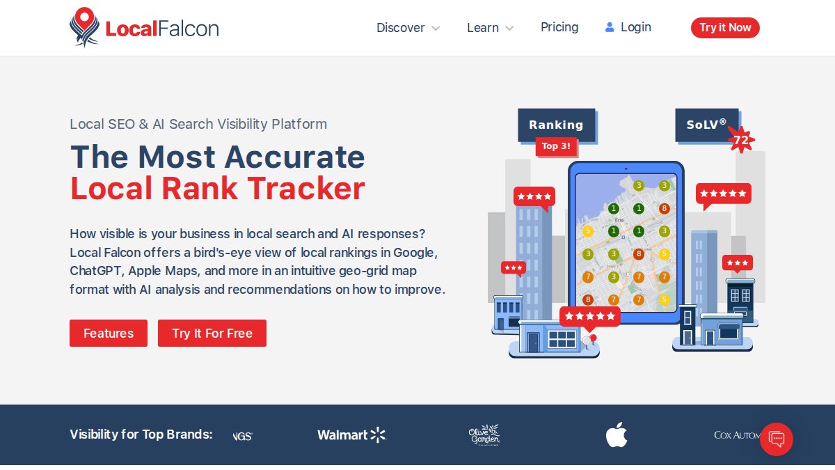 Screenshot of localfalcon.com interface