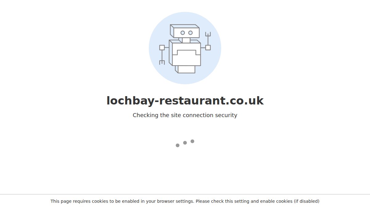 Screenshot of lochbay-restaurant.co.uk interface