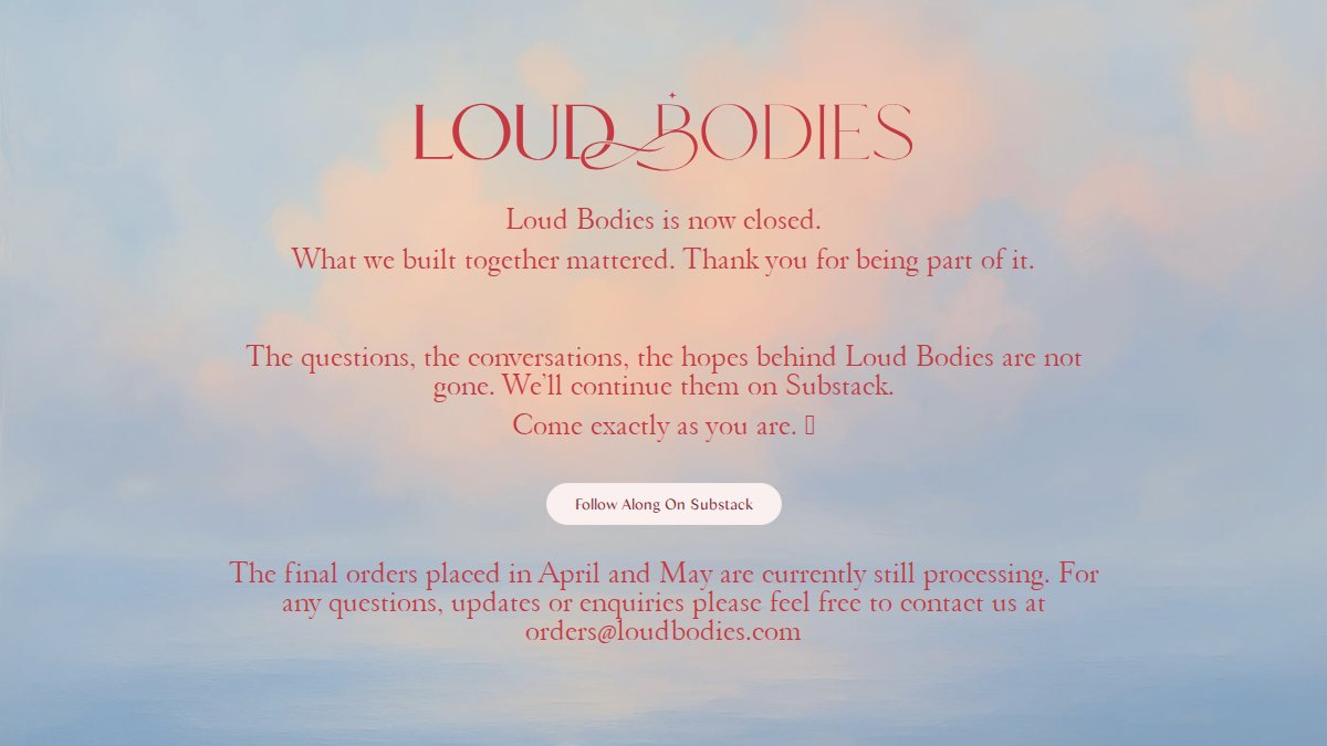 Screenshot of loudbodies.com interface