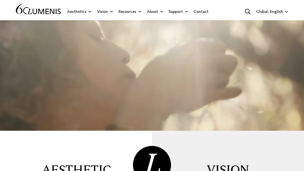 Screenshot of lumenis.com interface