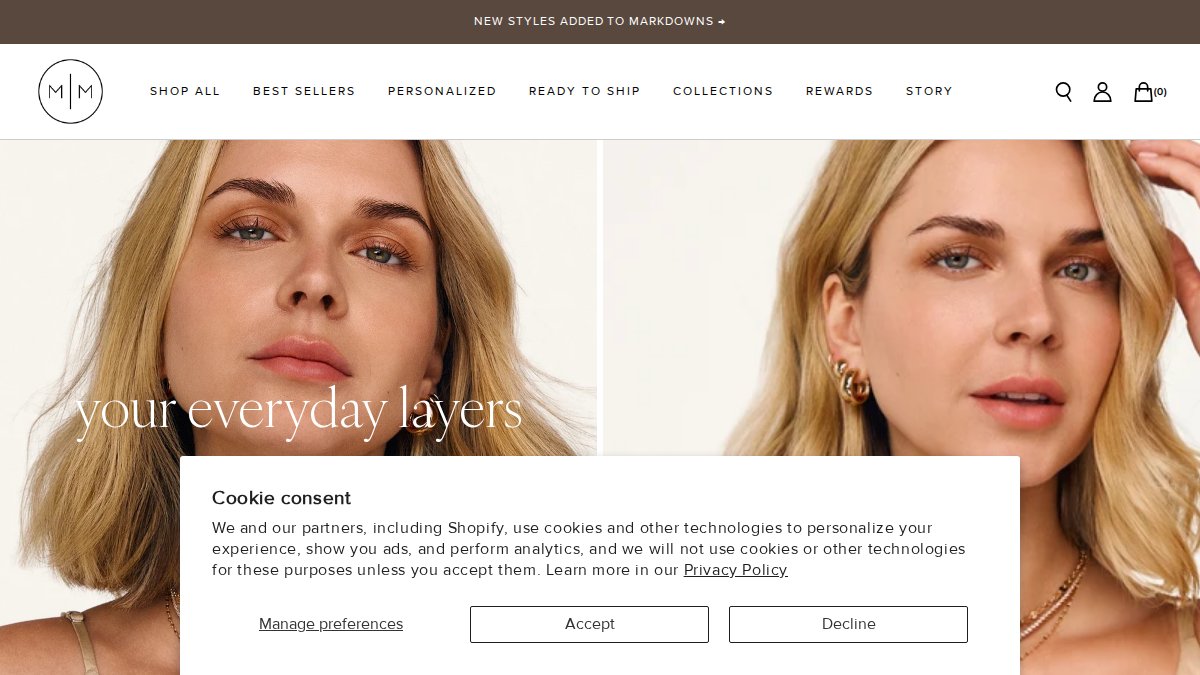 Screenshot of madebymary.com interface