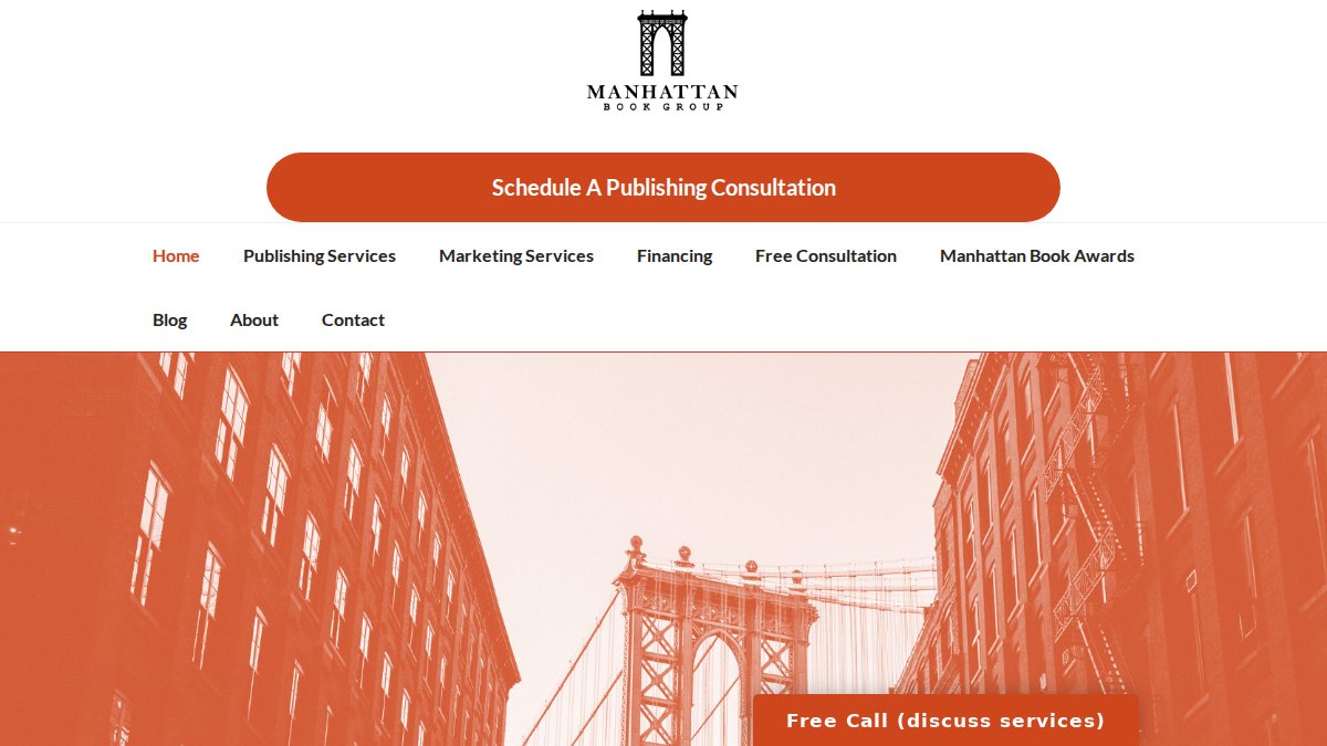 Screenshot of manhattanbookgroup.com interface