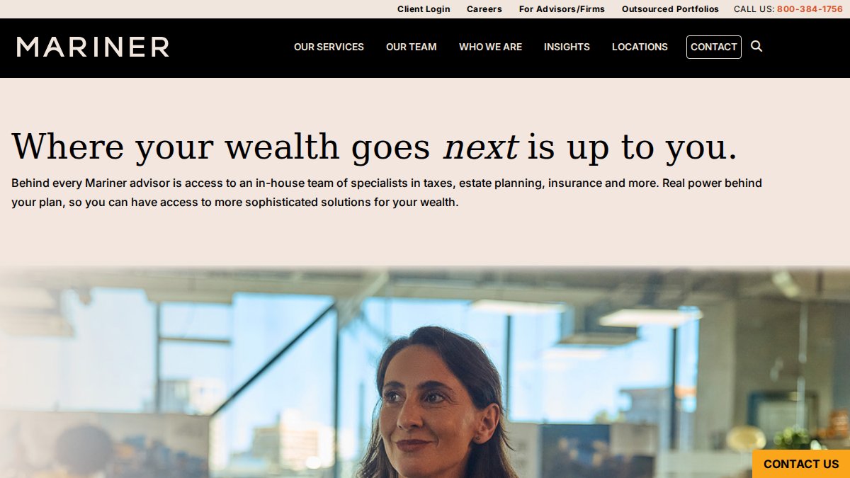 Screenshot of marinerwealthadvisors.com interface