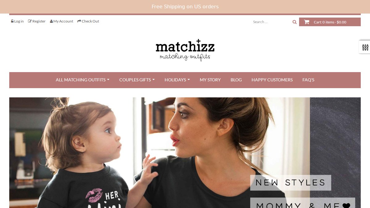 Screenshot of matchizz.com interface