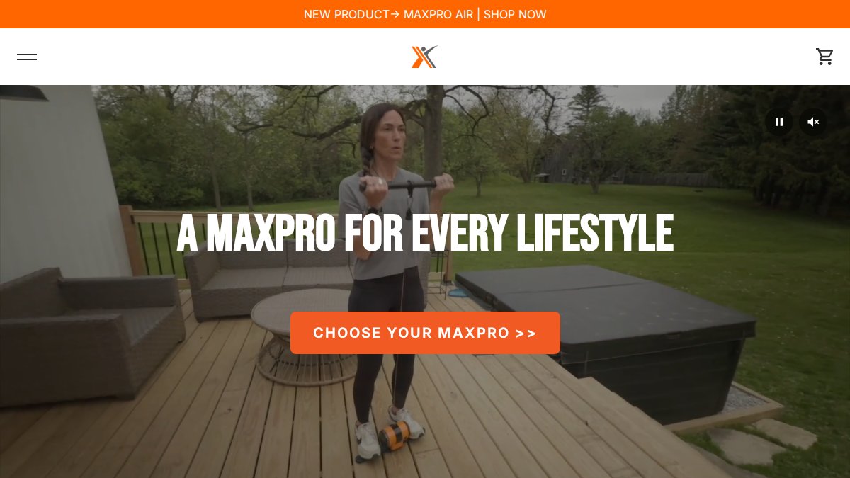 Screenshot of maxpro.fit interface