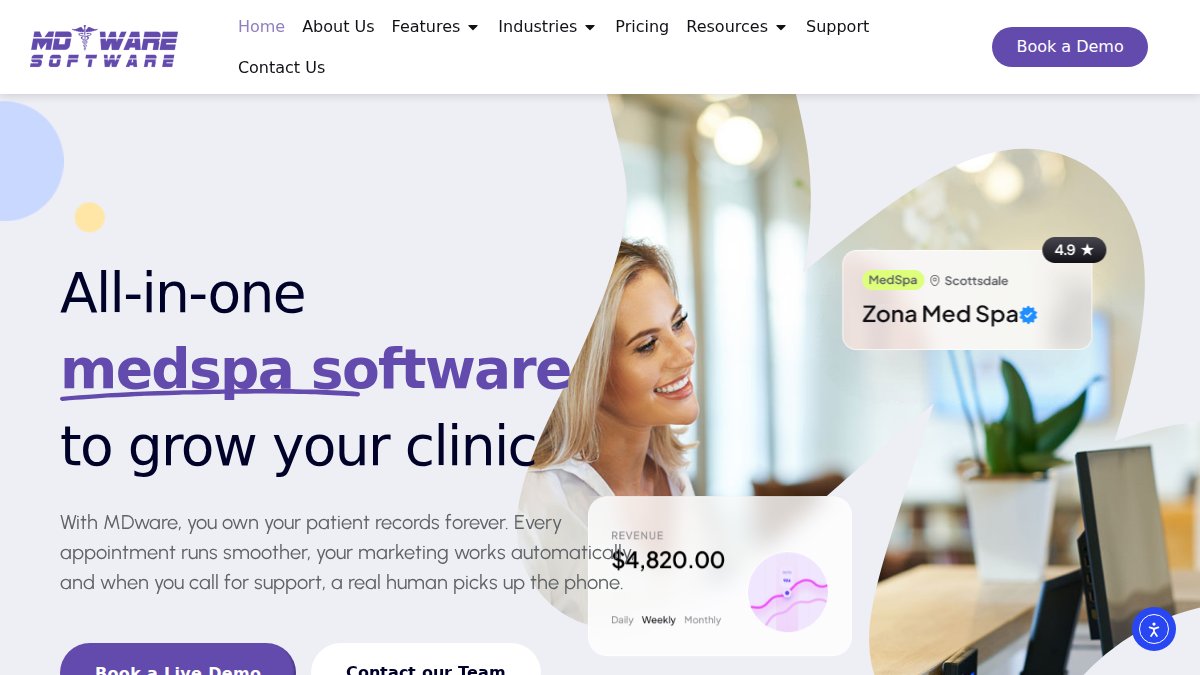 Screenshot of mdware.com interface
