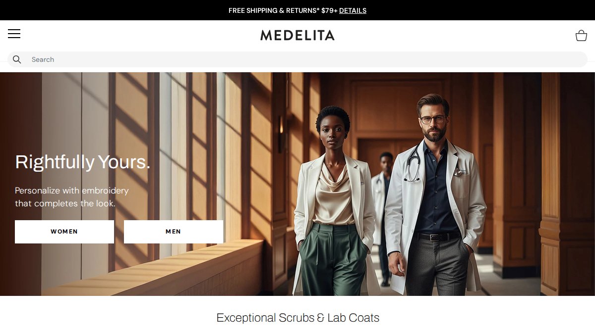 Screenshot of medelita.com interface