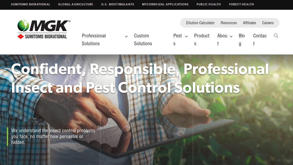 Screenshot of mgk.com interface